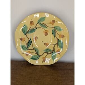 Vintage Gail Pittman Pottery Bowl Southern Living 2002 Signed Scalloped Yellow